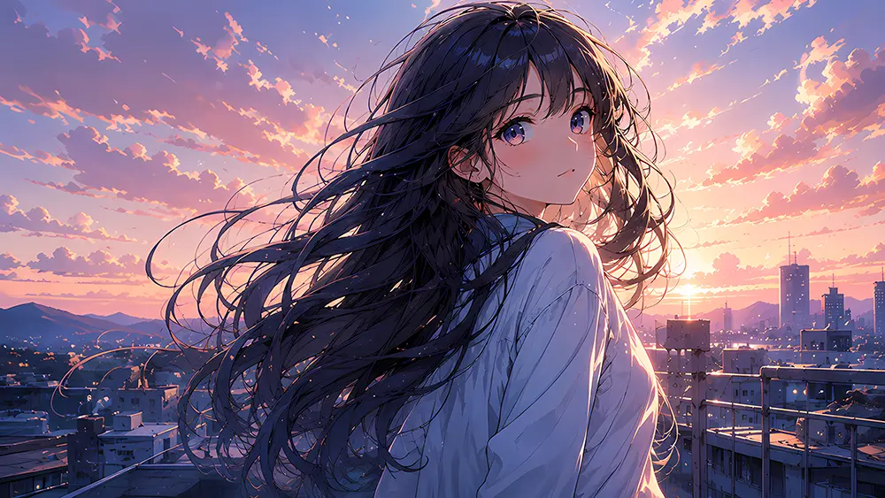 Ảnh anime sau khi làm nét bằng AI, đường nét sắc rõ